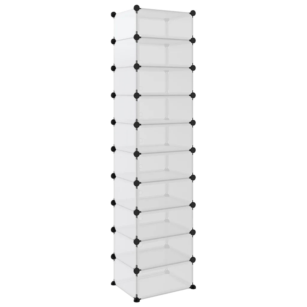 Scarpiera Trasparente-Scaffale per scarpe 44x32x174 cm in PP