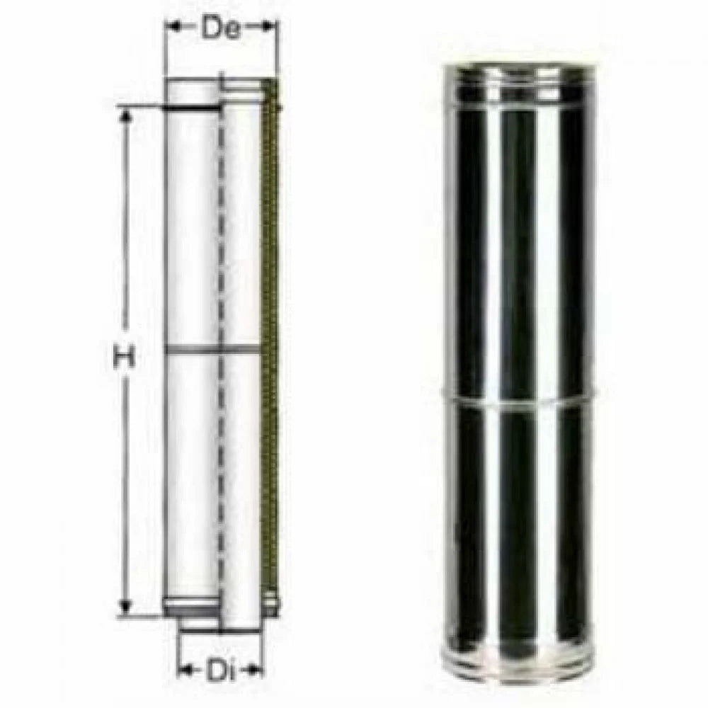 Inox doppia parete elemento tele scopico d.250 b08xb36f