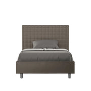 Letto Singolo 80x190 cm con Rete e Contenitore Sunny Cappuccino
