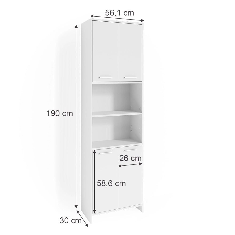 Vicco Mobile bagno alto Bianco 56.1 x 190 cm Mobile da bagno