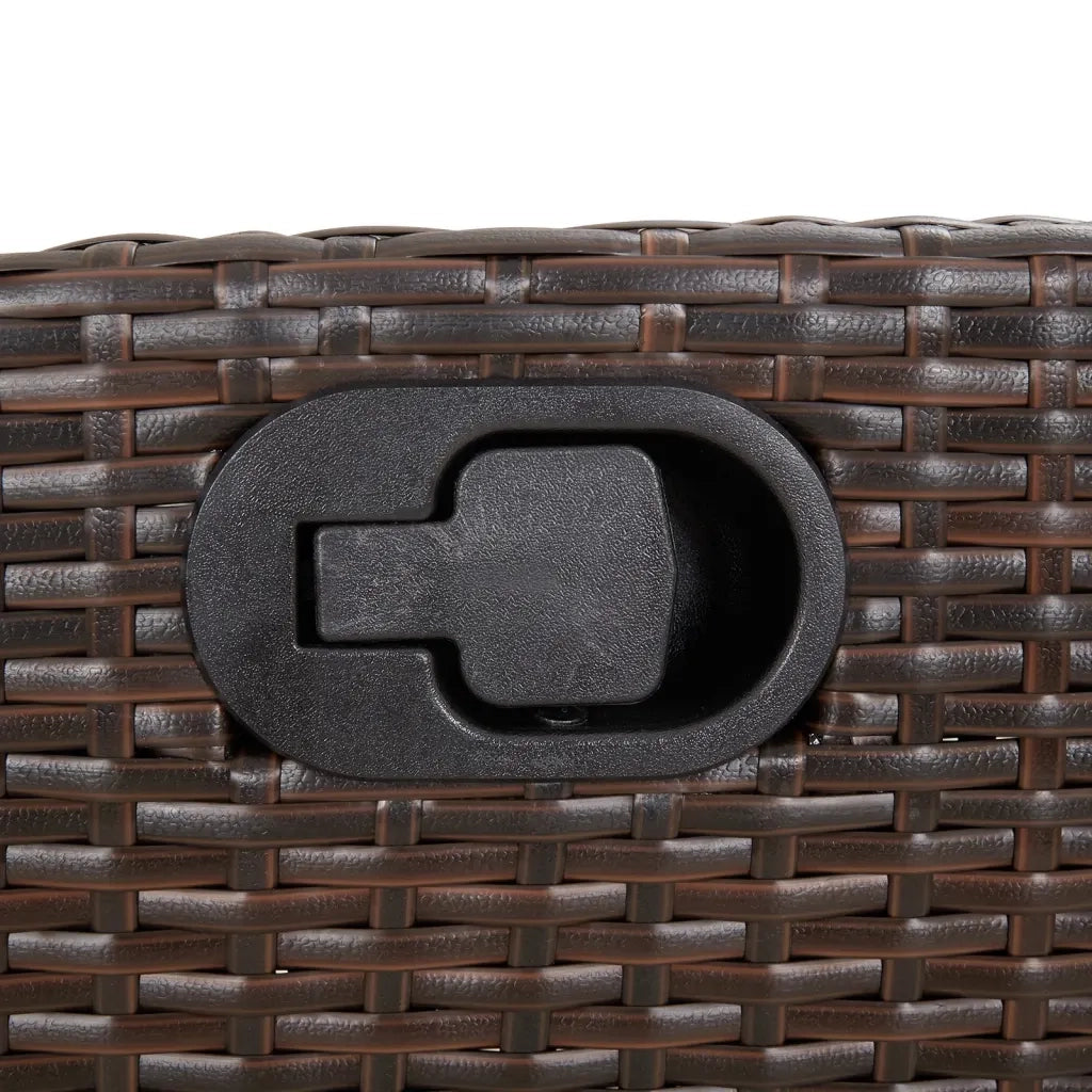 Sedia Reclinabile da Giardino con Cuscini Marrone in Polyrattan 365258