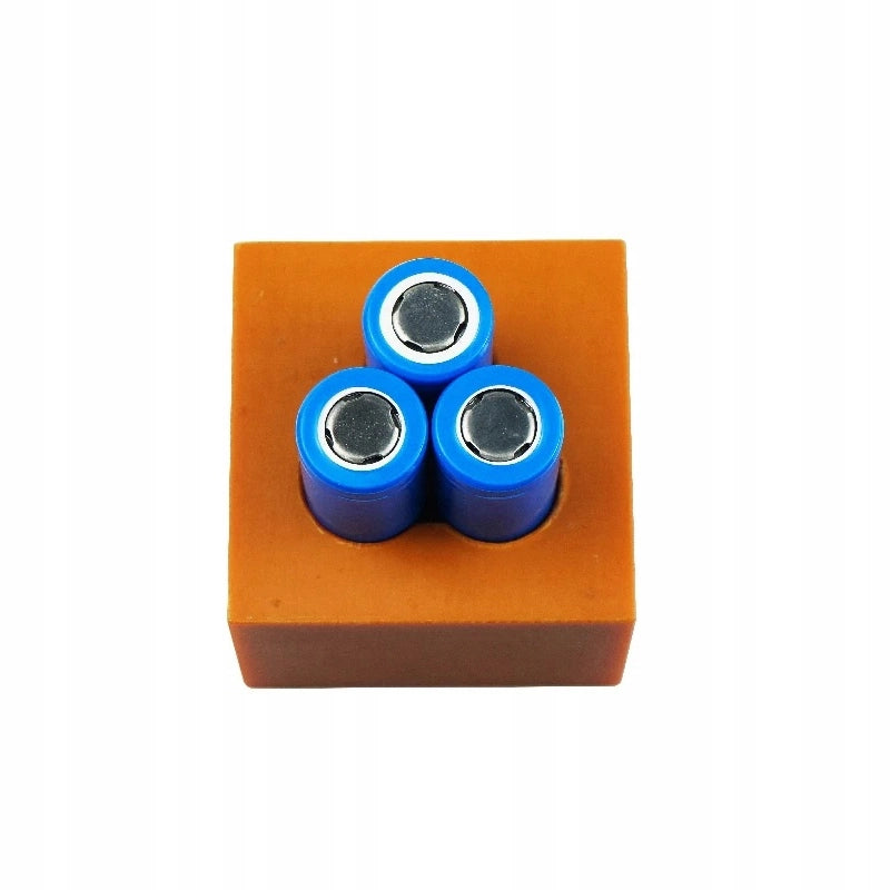 Forma Triangolare per Saldatura 3 Celle 18650 – Costruzione Stabile, Materiale Bakelite | Capacità: 3 Celle