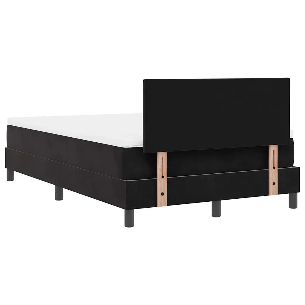 Letto a molle con testiera Nero 120 x 190 cm Velluto 3339226