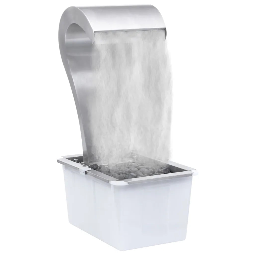 Cascata da Giardino Argento 34x49x82 cm in Acciaio Inox 48093