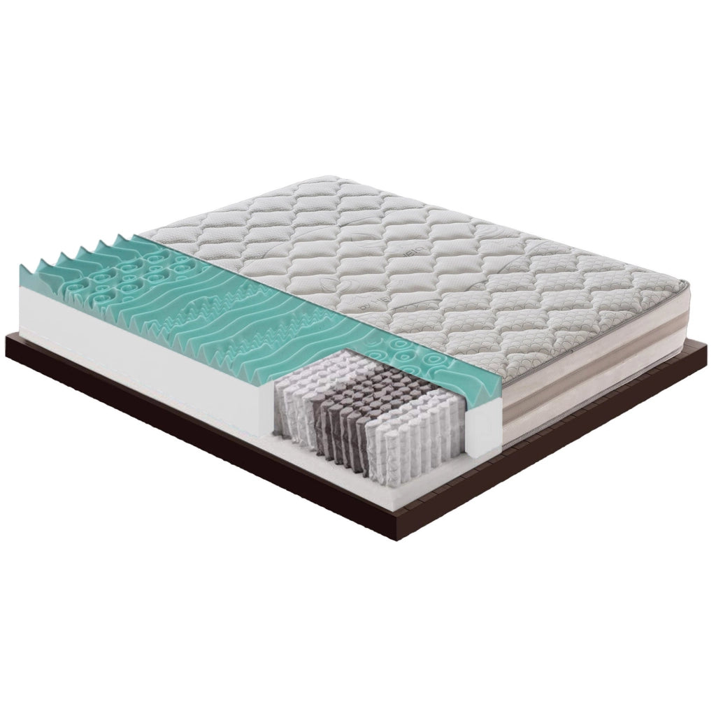 Materasso Piazza e Mezza 140x200 800 molle e Memory Foam - 9 zone differenziate - sfoderabile - alto 25 cm