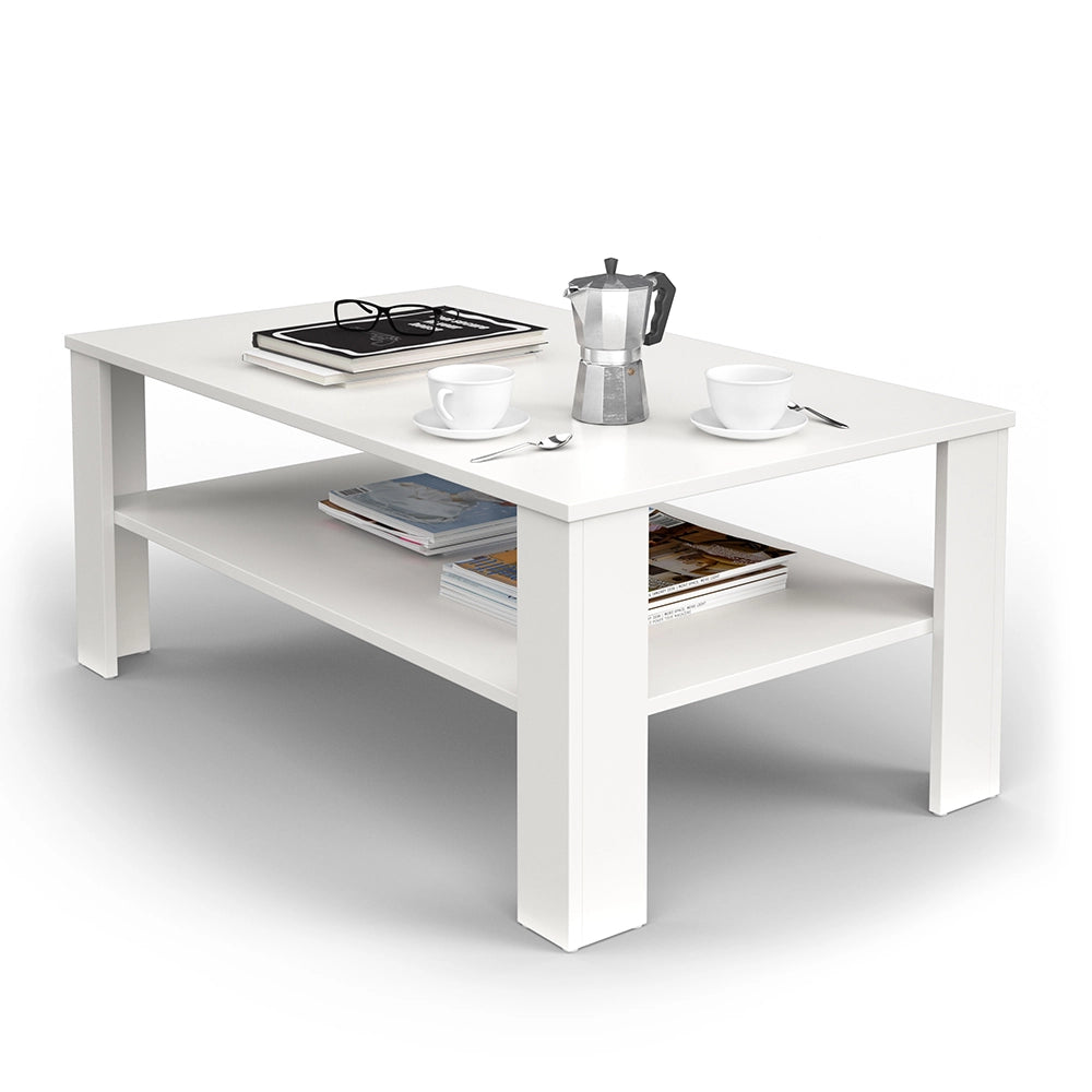 Vicco Tavolino da salotto Bianco 100 x 60 cm
