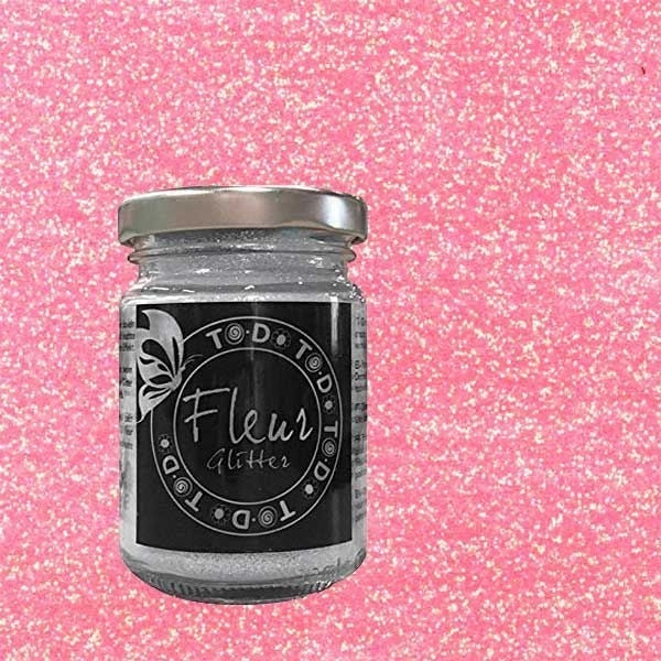 GLITTER DECORATIVO 90 GRAMMI COLORE ROSA FLUO