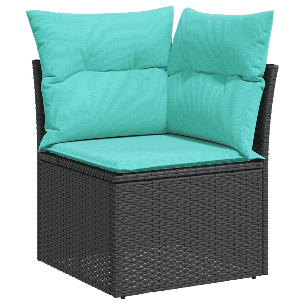 Set Divani da Giardino 11 pz con Cuscini Beige in Polyrattan 3276505