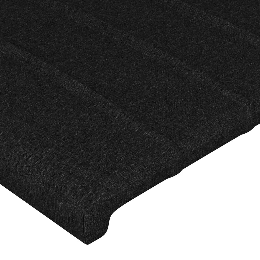 Testiera a LED-Testata con LED nero 90x5x118/128 cm in Tessuto 953098