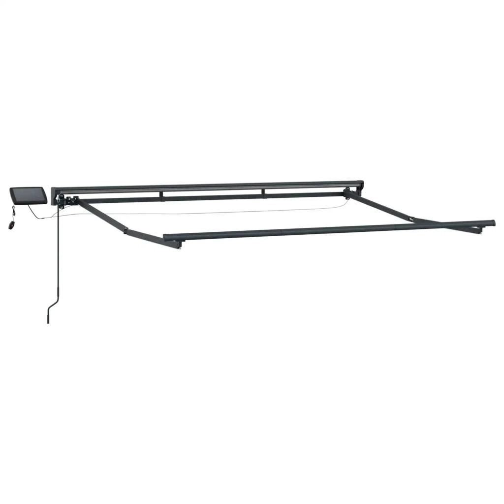 Cornice per Tenda Manuale con LED Antracite 3,5 x 2,5 m 42024811