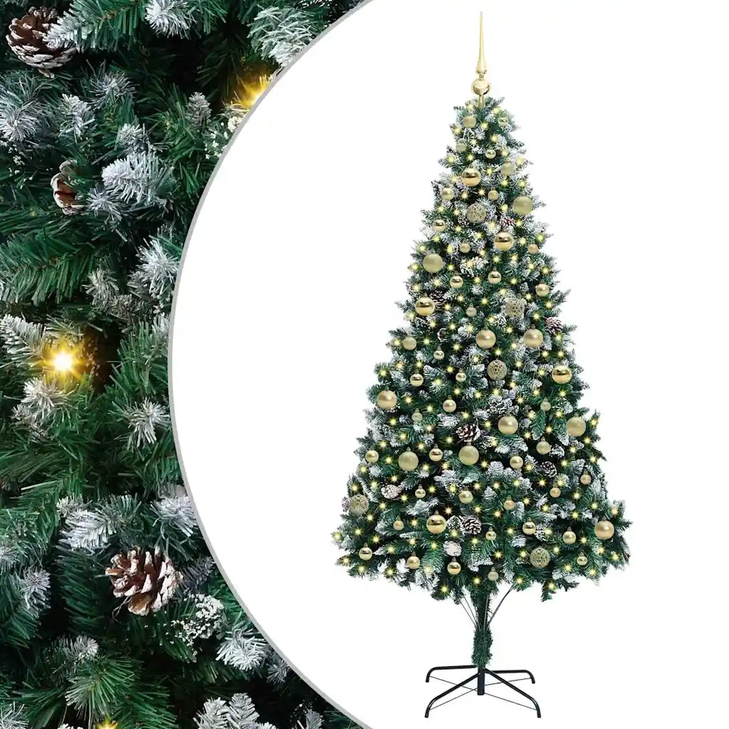 Albero di Natale artificiale con 300 LED Verde 210 cm