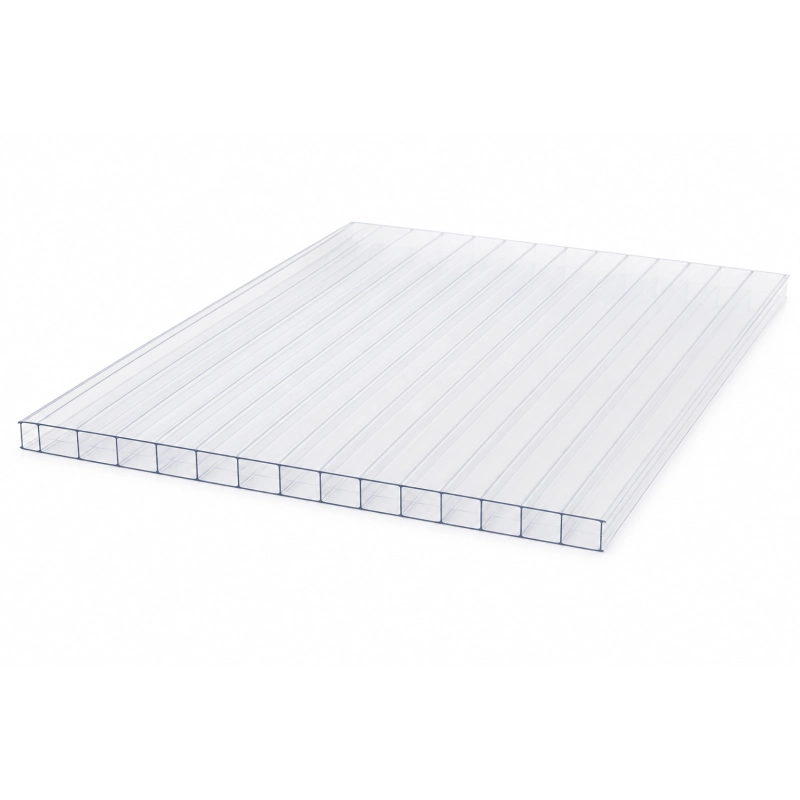 EZOOZA Policarbonato Alveolare 6 mm 100x98 cm Trasparente 4 Pezzi