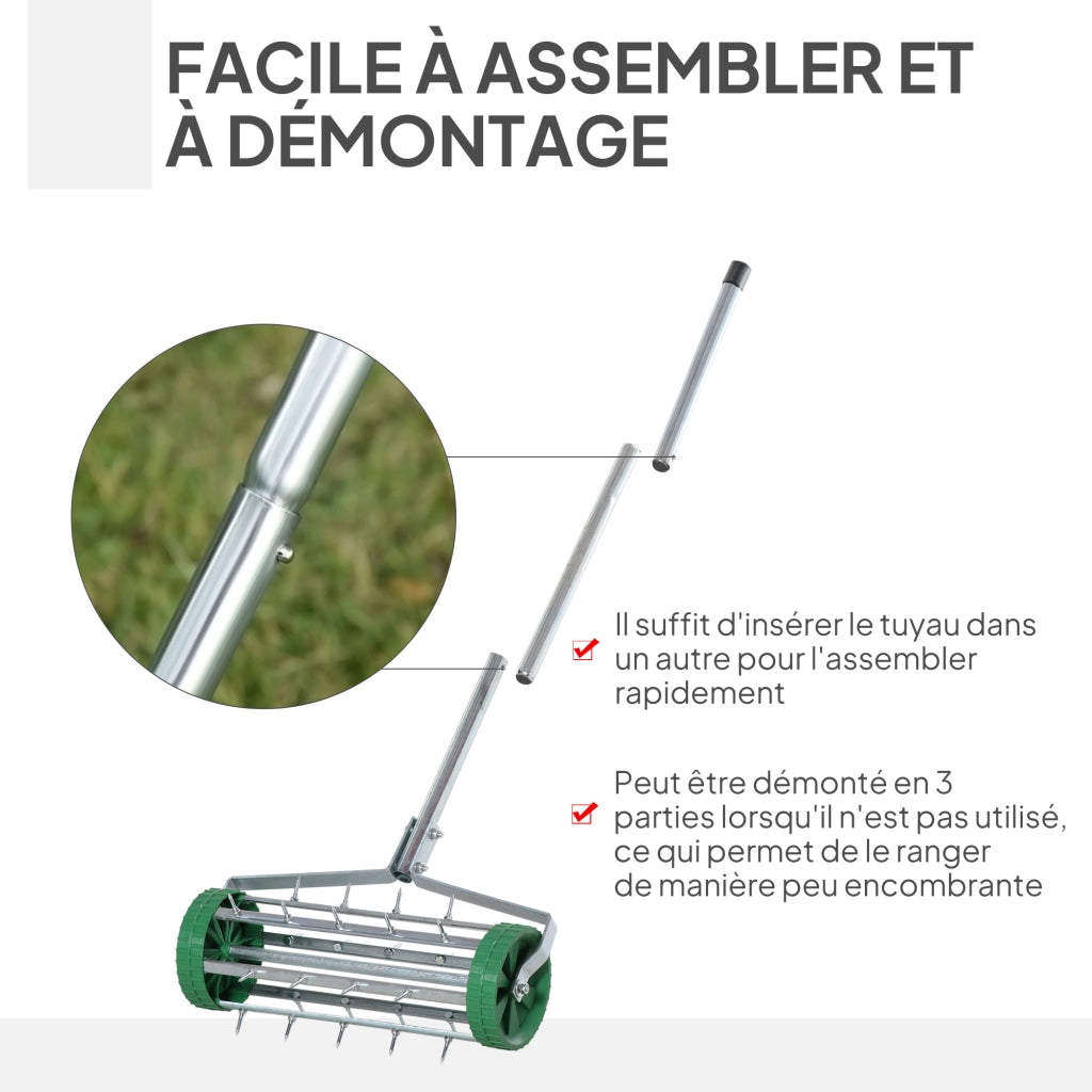 Rullo Aeratore per Prato ¨C Minimal ¨C Verde 98x45x87 cm