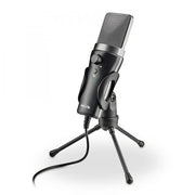NGS MS120 USB: microfono USB con supporto per treppiede. Ideale per PC o laptop. Suono chiaro. Regol