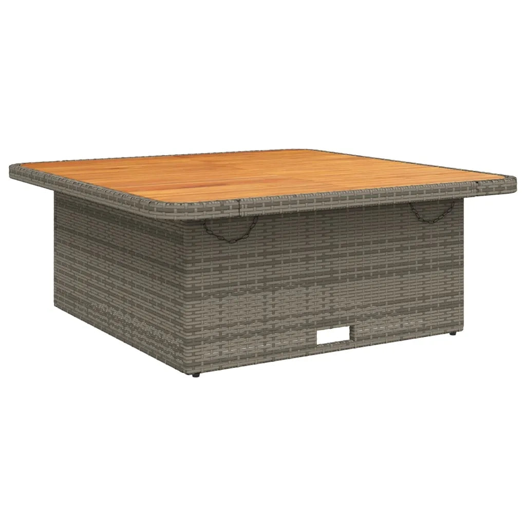 Set da Pranzo da Giardino 5 pz con Cuscini in Polyrattan Grigio 3277401