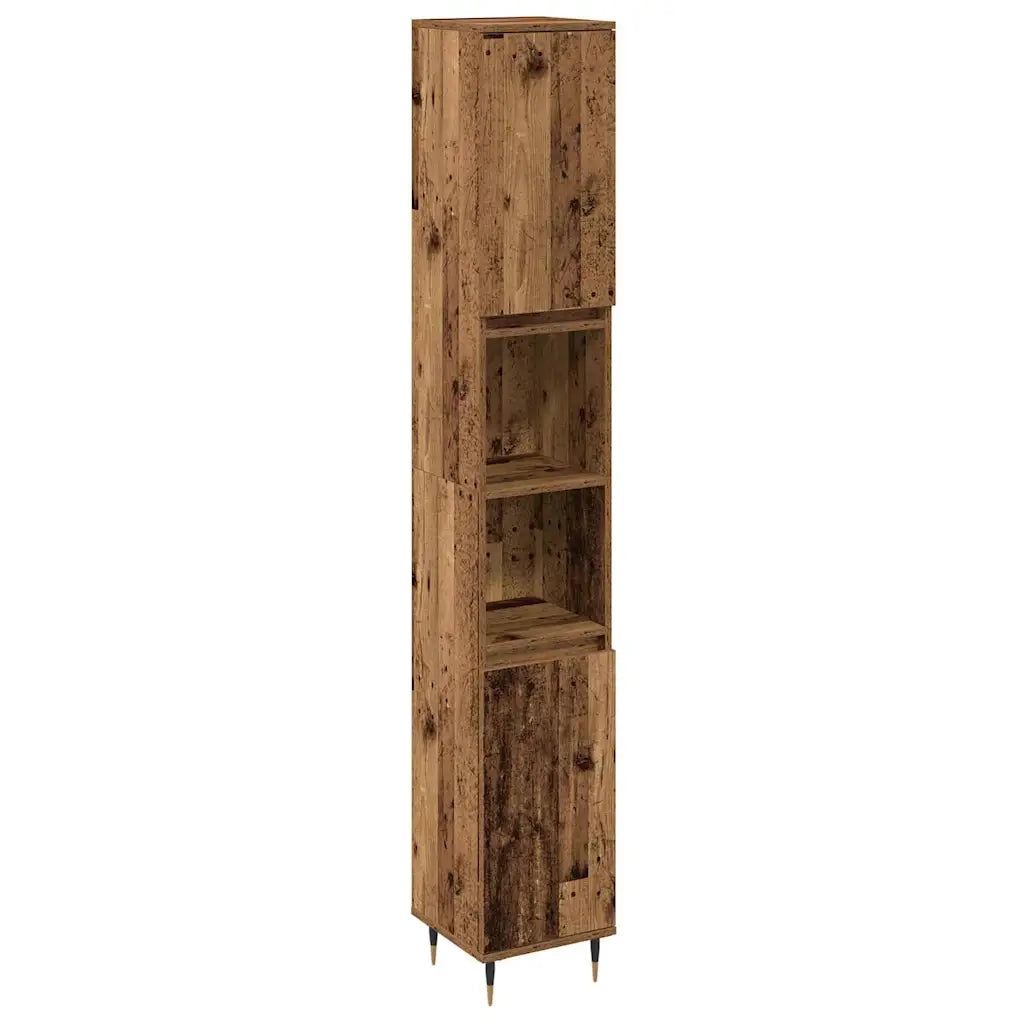 Set di mobili per il bagno con lo scaffale 3 pcs Legno vecchio 3378513