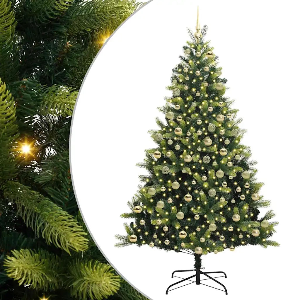 Albero di Natale Artificiale a Cerniera con 300 LED 210 cm