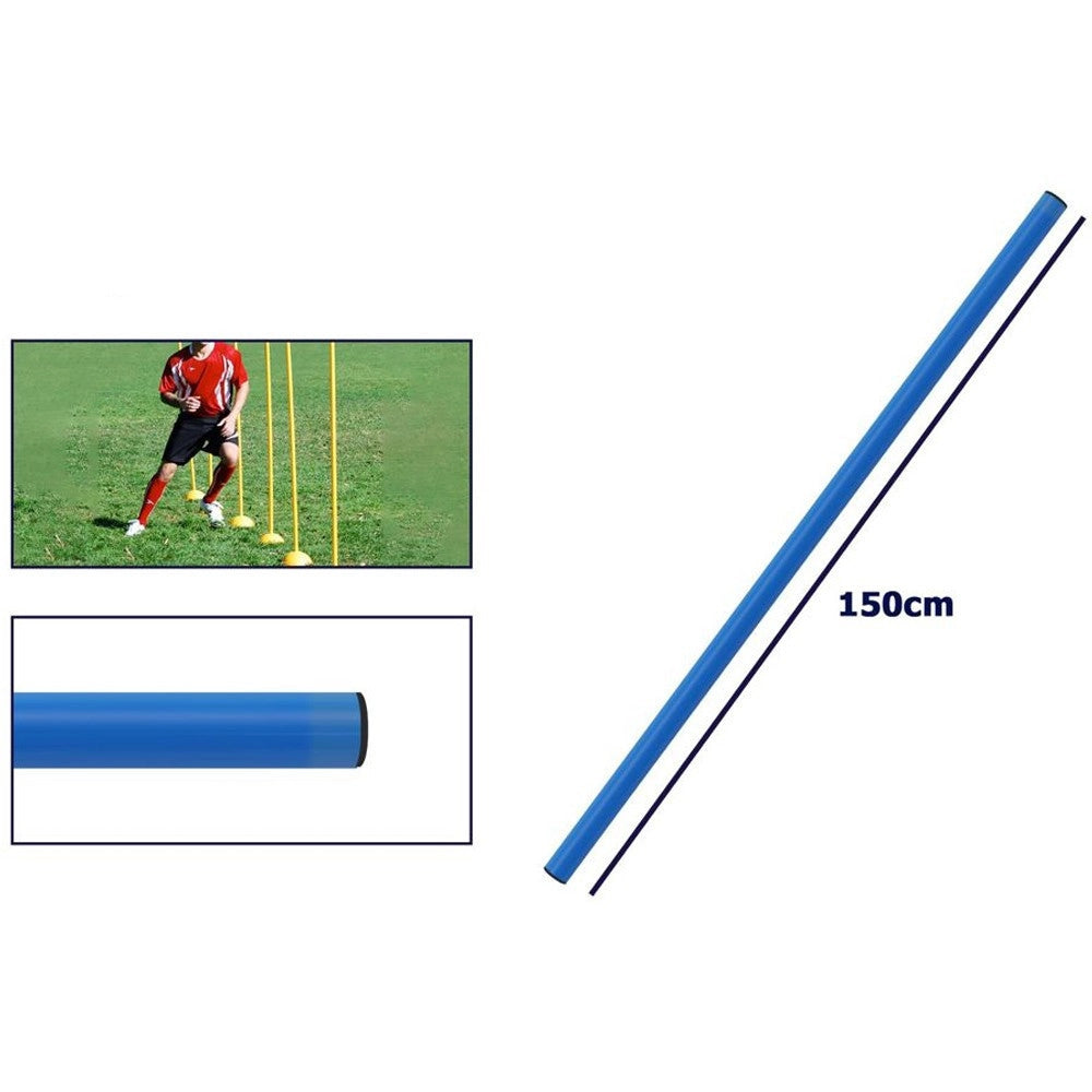Trade Shop - Marcatori Per Allenamento Altezza 150 Cm Calcio Barra Ostacoli Slalom Fluo -