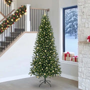 Albero di Natale artificiale con 300 LED Verde 240 cm PE e PVC