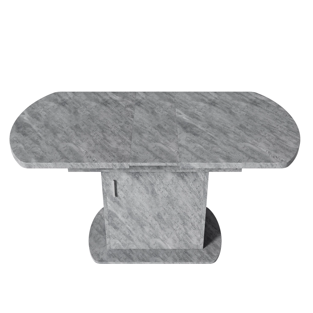 Tavolo da pranzo allungabile con contenitori; grigio