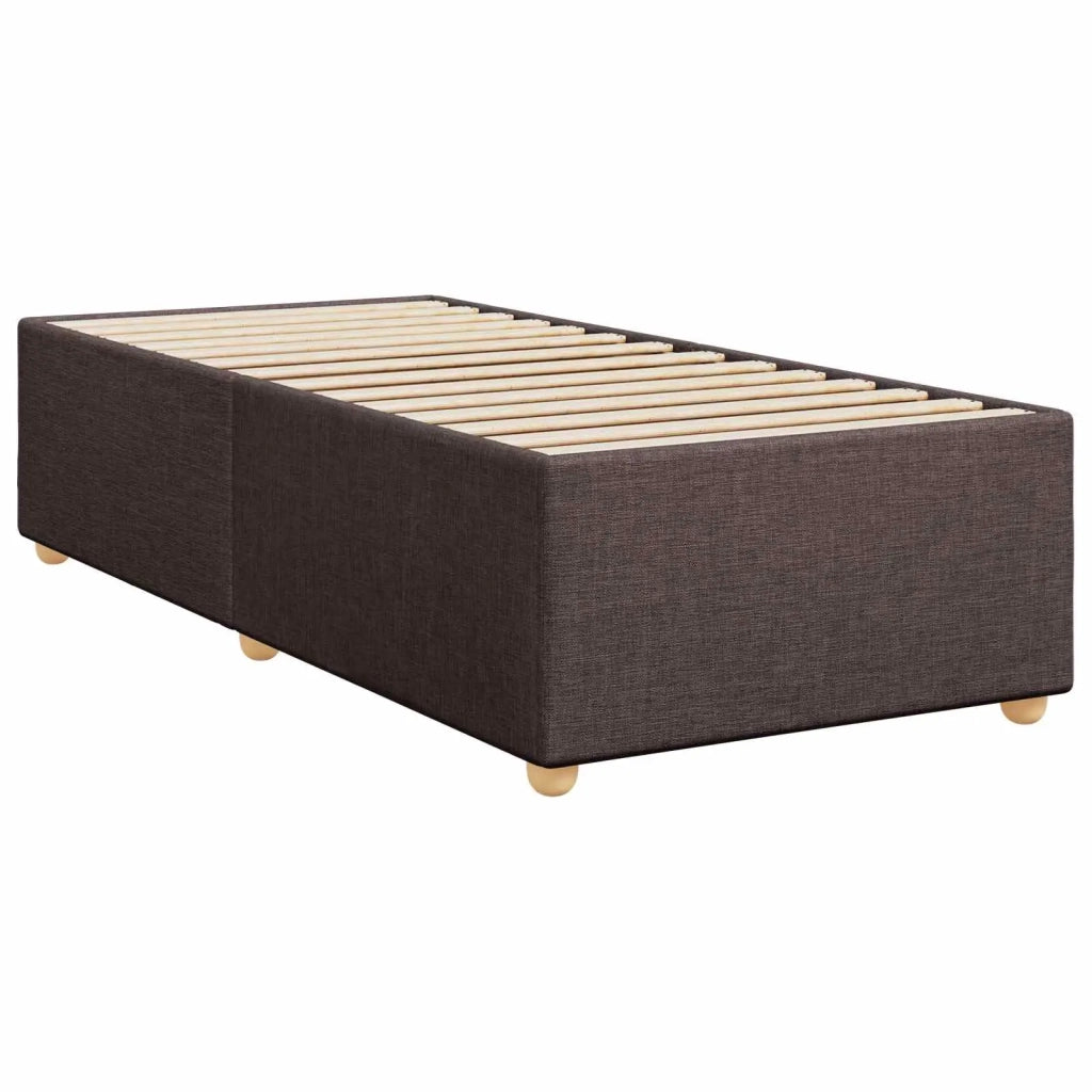 Letto box spring con materasso Marrone Scuro 90 x 200 cm 3455255