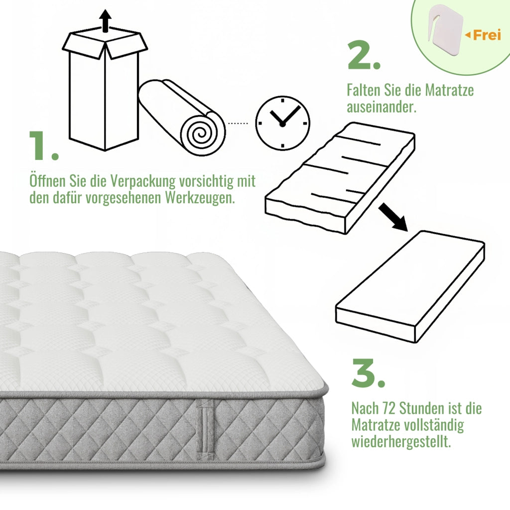 Letto imbottito 140x200 cm con materasso nero