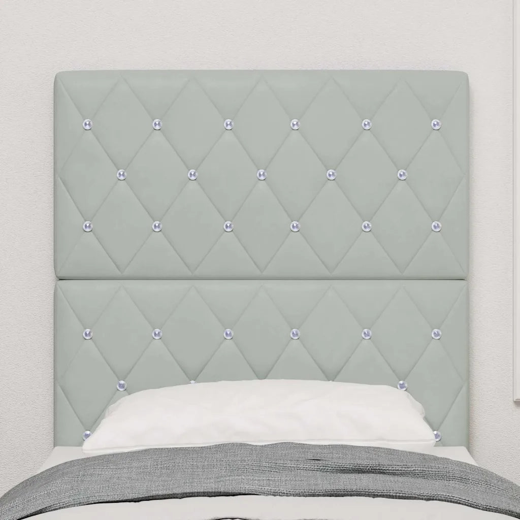 Testiera | Testata Grigio chiaro 80 cm Velluto