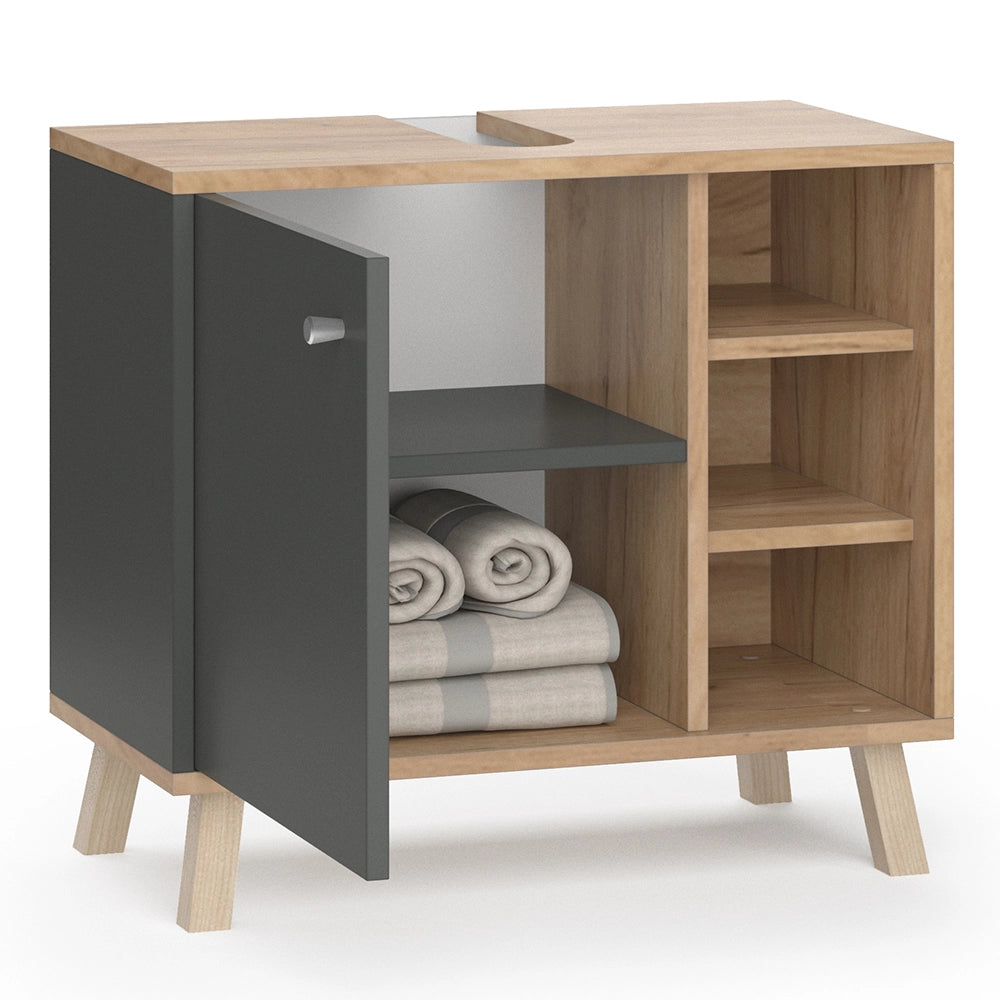 Vicco Mobile sottolavabo per bagno Antracite 60 x 54 cm