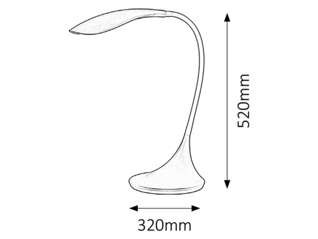 Lampada tavolo nera LED 5,3W dimmerabile Dominic Rabalux