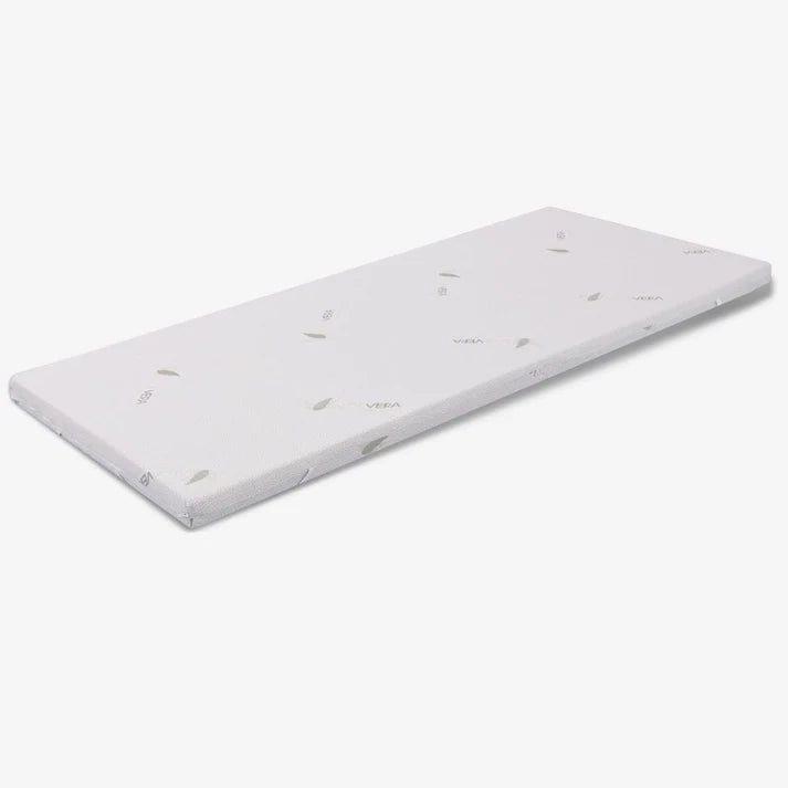 Topper Una Piazza e Mezza 120x190 in waterfoam - alto 8 cm, sfoderabile, tessuto AloeVera | Correttore H8