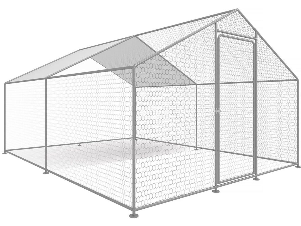 Recinto per polli 12 m² Rete metallica 4 x 3 x 2 M in acciaio zincato