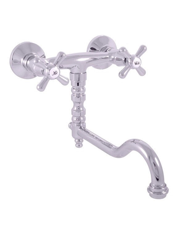 Miscelatore lavello girevole MORAVA RETRO in ottone cromato