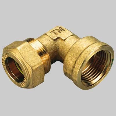 RACCORDO CURVO FEMMINA CON ORING GIALLO  22 x 3/4     TIEMME