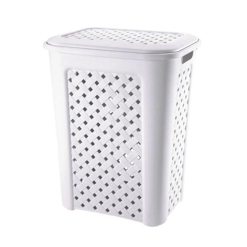 PORTA BIANCHERIA ARIANNA DA 50LT IN COLORE BIANCO 43.5 X 33.5 X H 55 CM