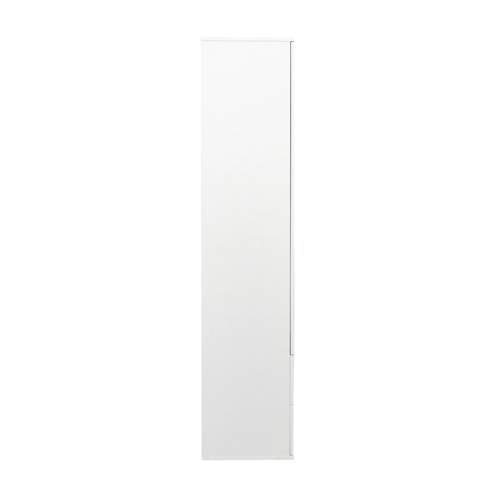 Vetrina 59,5x35x182 cm con LED Bluetooth, 2 ante e 2 cassetti bianca