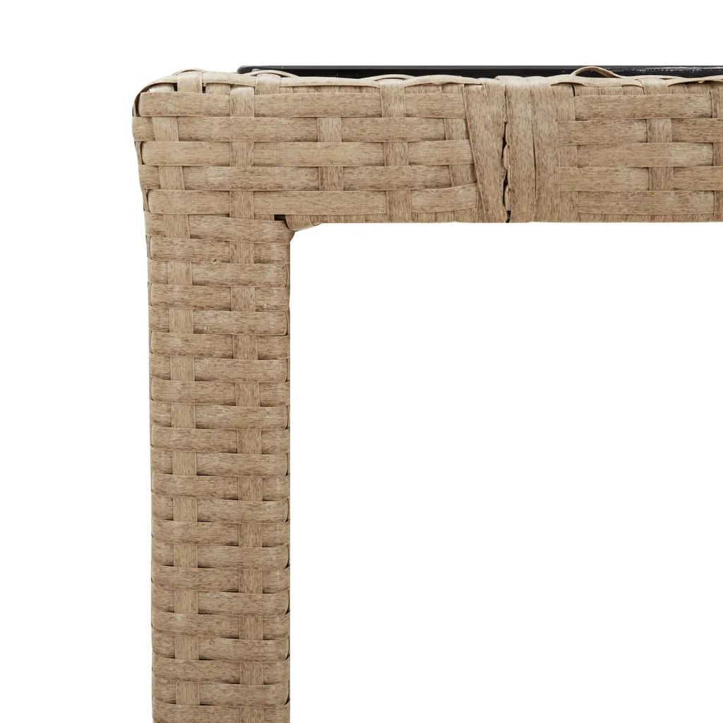 Set da Pranzo da Giardino 5 pz con Cuscini Beige in Polyrattan 3276802