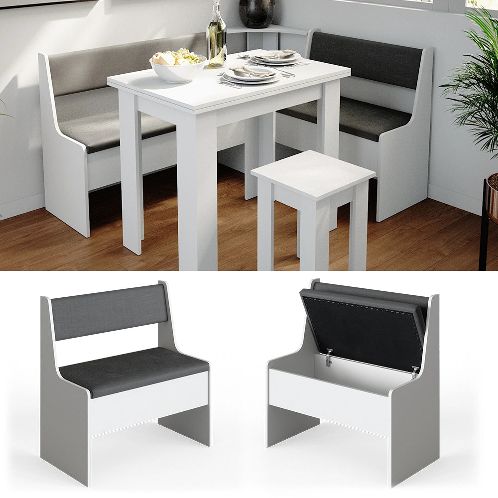 Vicco Panca ad angolo Bianco 41.5 x 76.6 cm