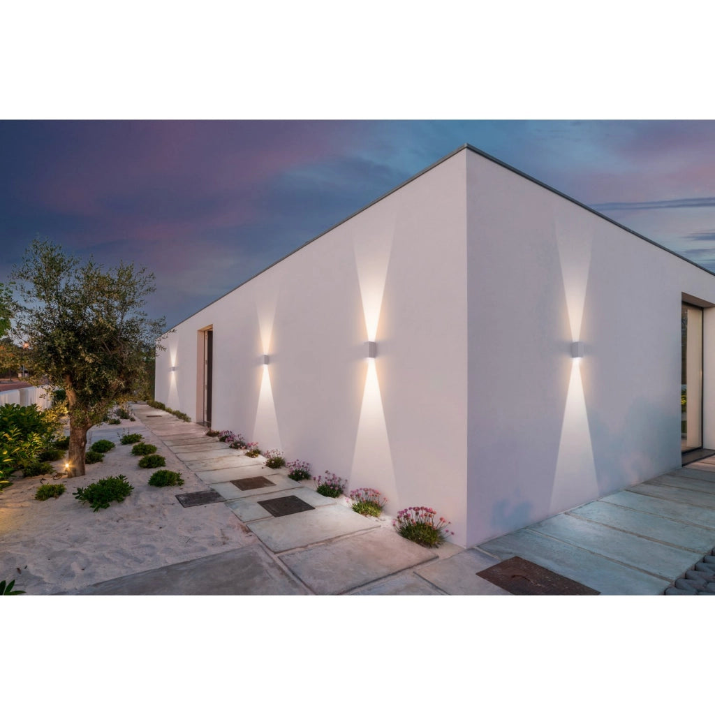 Applique led da parete a doppio fascio colore corten mod. Toledo
