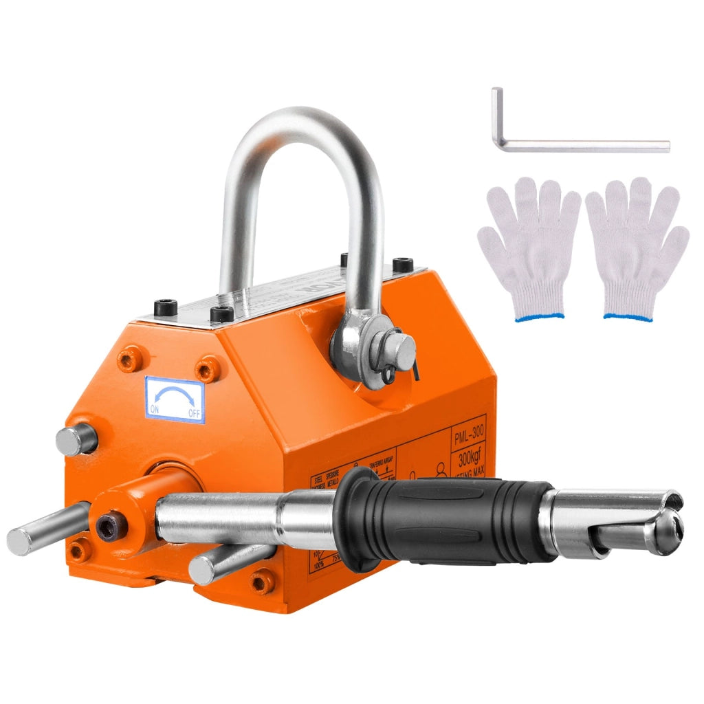 Sollevatore Magnetico Permanente PML-300 in Acciaio Neodimio N42 Portata 300 kg Robusto e Pratico per Officina e Bricolage
