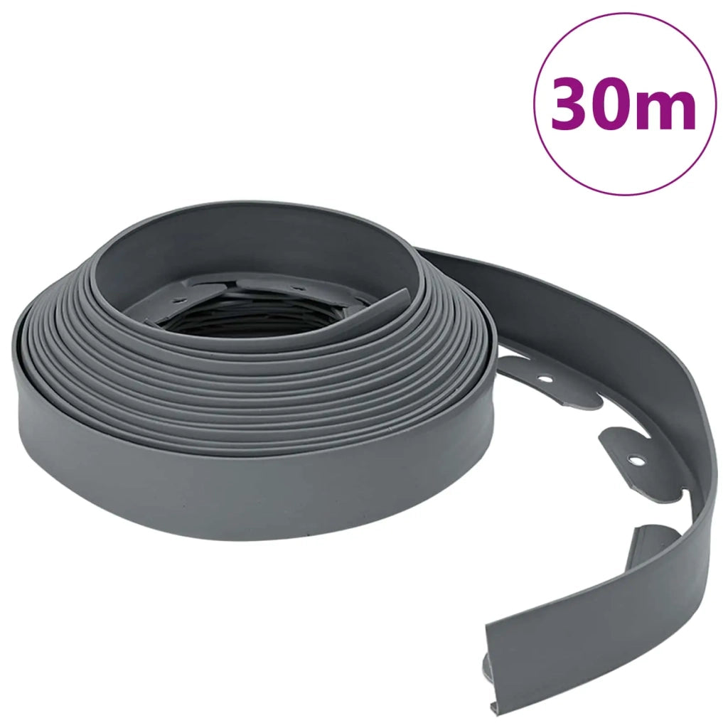 Bordure per prato Grigio 3000 x 4 x 5 cm Plastica 42029846