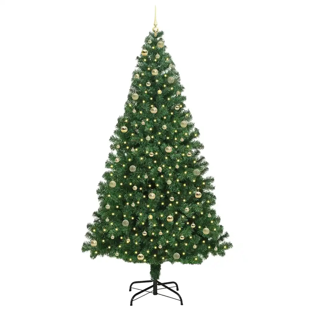 Albero di Natale artificiale con 300 LED Verde 240 cm