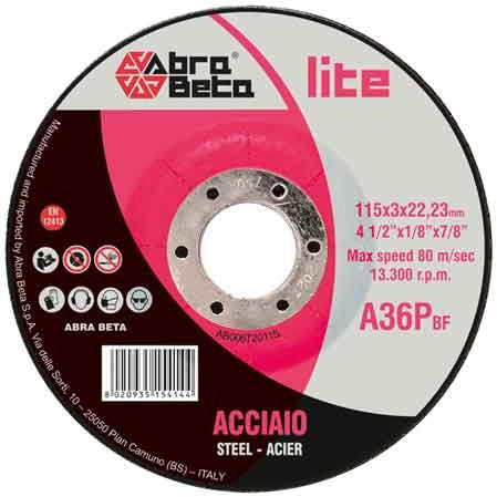 DISCO DA TAGLIO PER FERRO ABRA BETA Ø 115x3,2 mm - ABRABETA