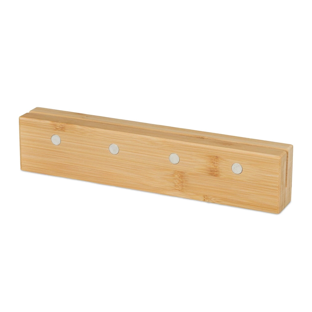 Portachiavi magnetico con comodo ripiano corridoio 40 x 10 x 5 cm in bambù naturale 13_0016578