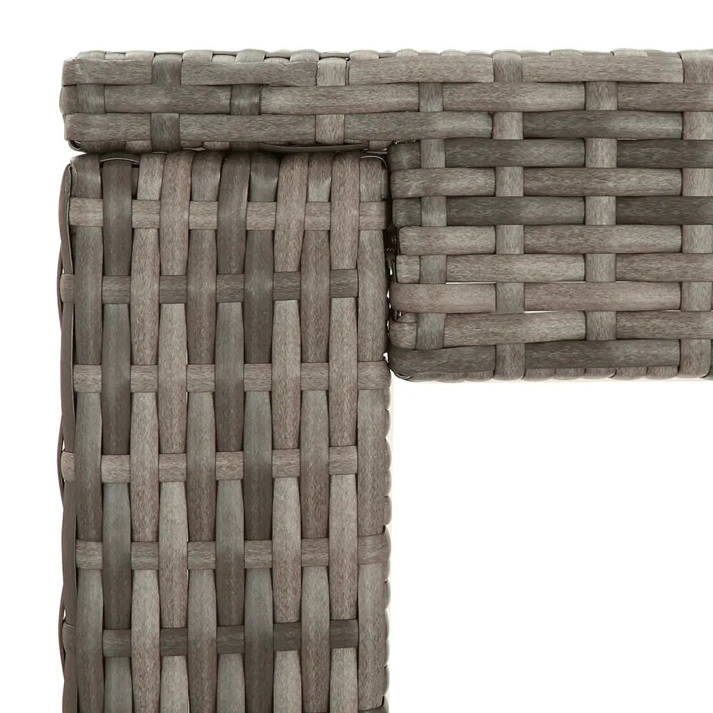 Set Bar da Giardino 7 pz con Cuscini in Polyrattan Grigio 3261457