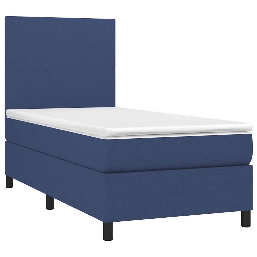 Letto a Molle con Materasso e LED Blu 90x190 cm in Tessuto 3134683