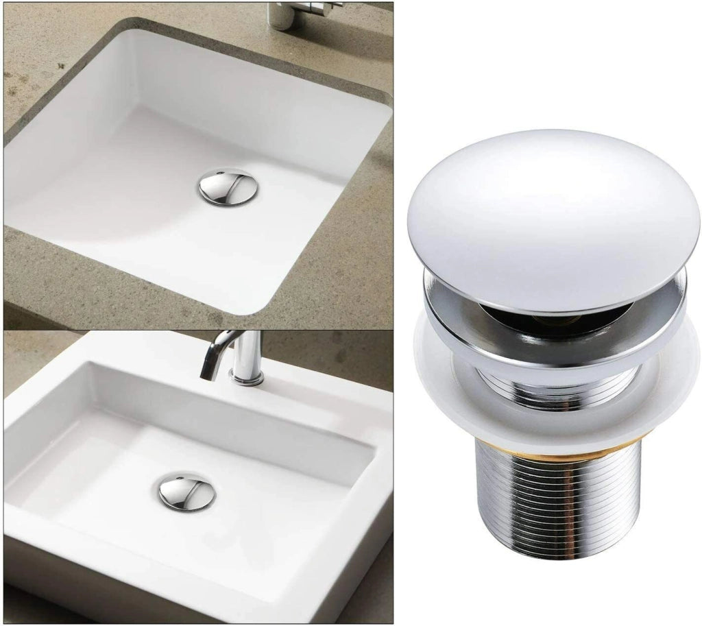 Piletta scarico click clack universale tappo lavabo lavello bidet  59602/86032