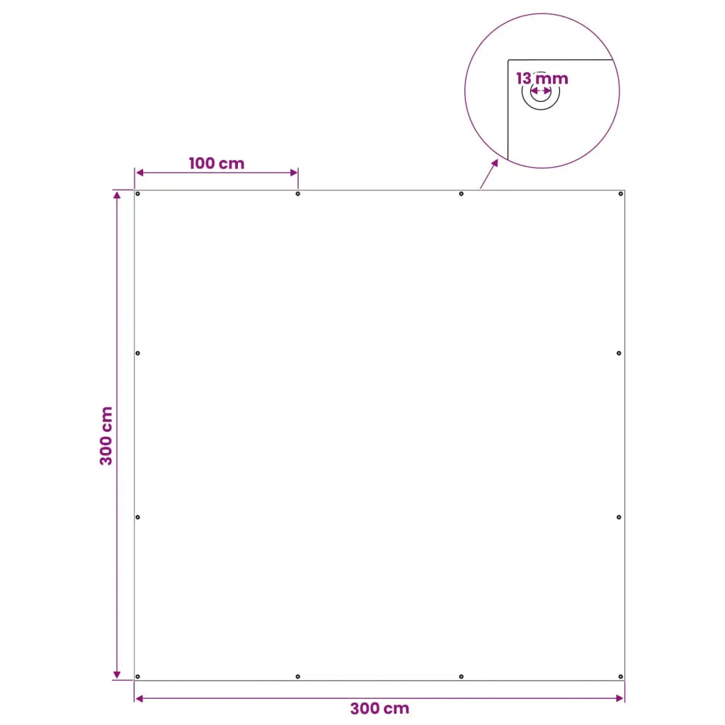 Telo con Occhielli Verde 3 x 3 m 180 gsm PE 42039352