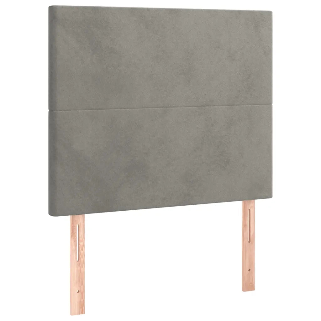 Testiera | Testata Grigio Chiaro 90x5x118/128 cm Velluto