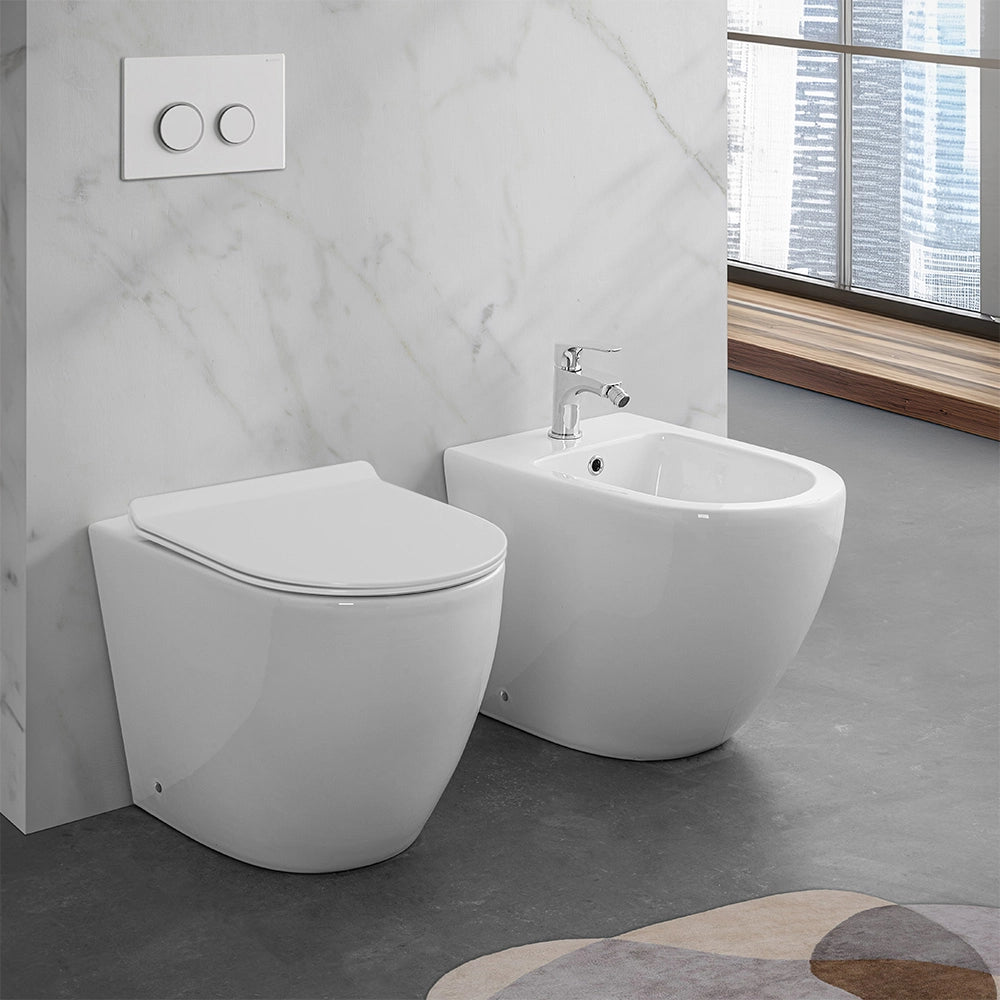 Sedile originale per wc Comoda sgancio rapido e chiusura soft-close