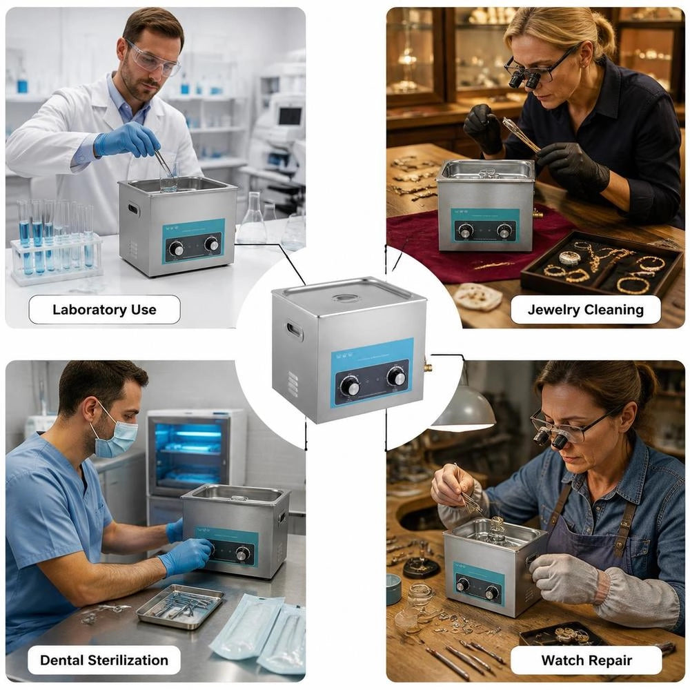 Knob Control Ultrasonic Cleaner 10L, Ultrasonic Cleaning Device, Jewelry Cleaner, Digital Ultrasonic Cleaner, Ultrasonic Cleaning Device For Glasses And Jewelry